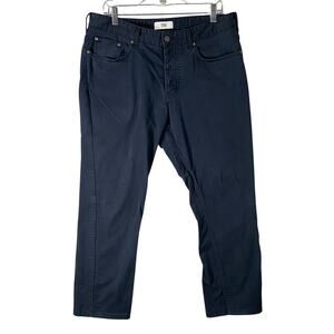 Spoke Fives Build B Straight Chino Button Fly Blue Pants Mens Size 36